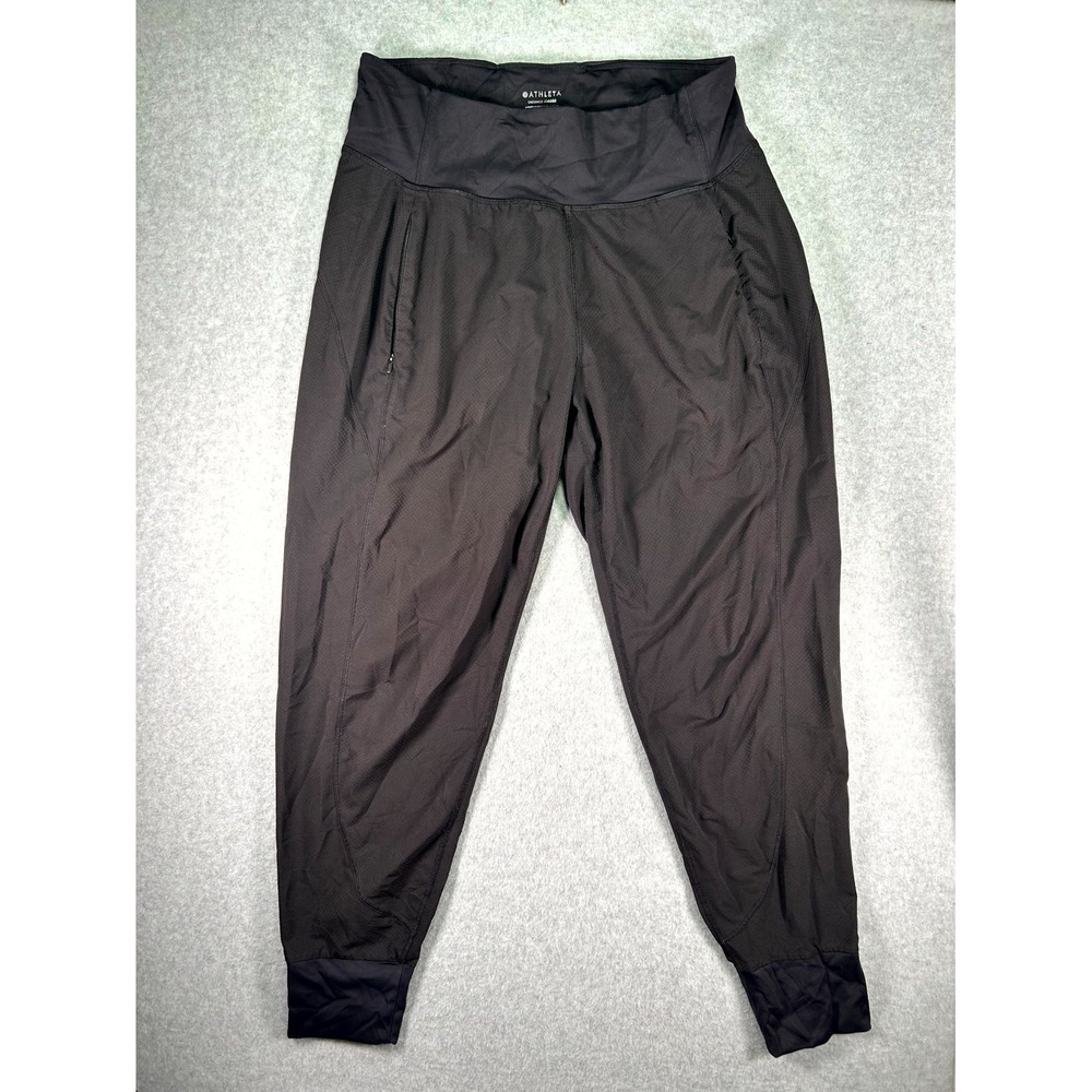 Athleta Distance Joggers Pants Womens Medium Black Stretch Athletic Running